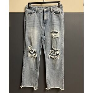 Shein Womens Distressed Pants Jeans Size Large Frayed‎ Pants